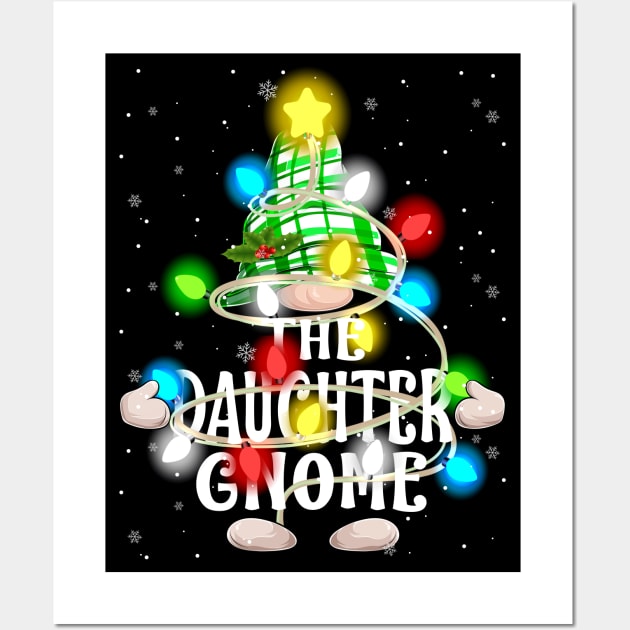 Daughter Gnome Christmas Matching Family Shirt Wall Art by intelus